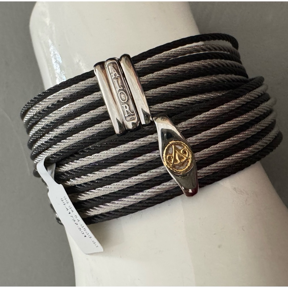 ALOR Large Cable Double Wrap Bracelet - Picture 8 of 11